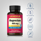 Lindberg Magnesium Supplement 118g side view showing capsule size