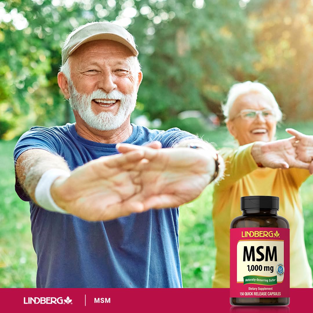 Lindberg MSM Daily Capsules 1000mg back view