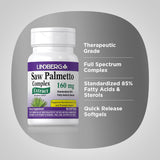 Lindberg Saw Palmetto Capsules opened bottle showing capsules