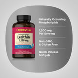 Lindberg Soy Lecithin Softgels back view with ingredient list