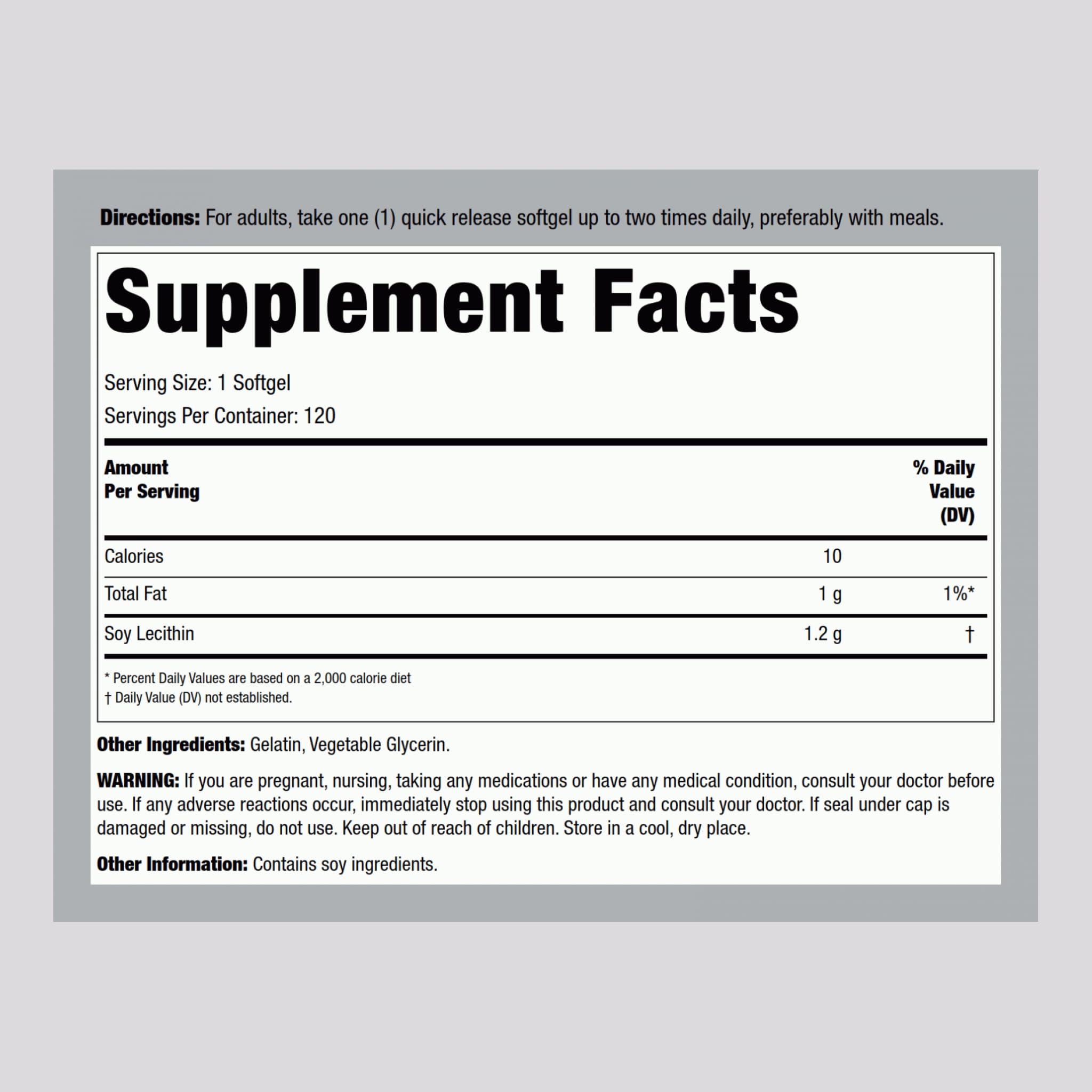 Lindberg Soy Lecithin Softgels close-up of softgel