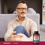 Lindberg Soy Lecithin Softgels on a wooden table