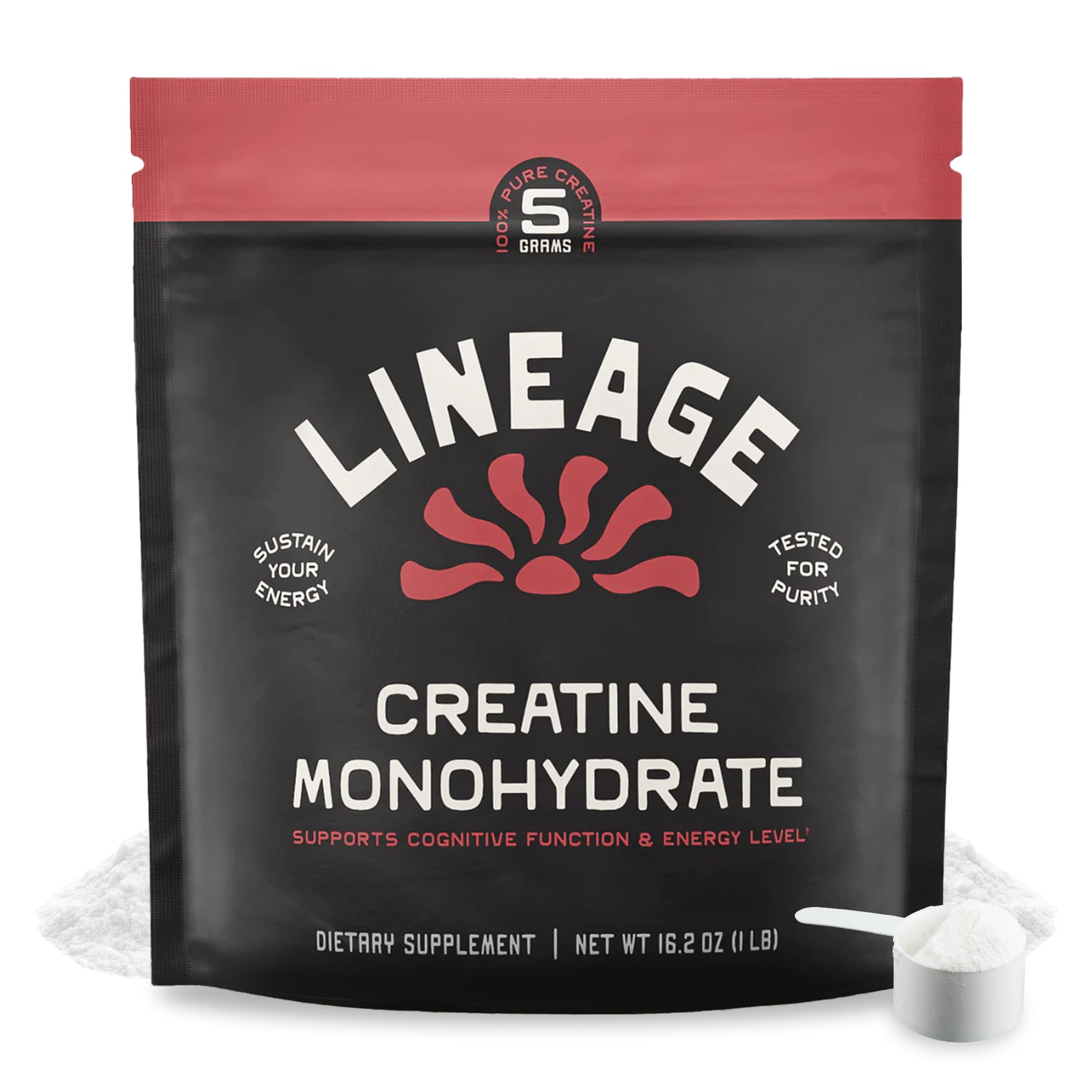 Lineage Provisions Micronized Creatine Monohydrate 490g front view