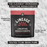 Lineage Provisions Micronized Creatine Monohydrate nutritional information