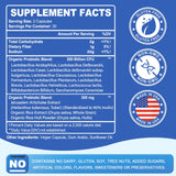 Linkvibe Probiotic Supplement 300 Billion CFU back view
