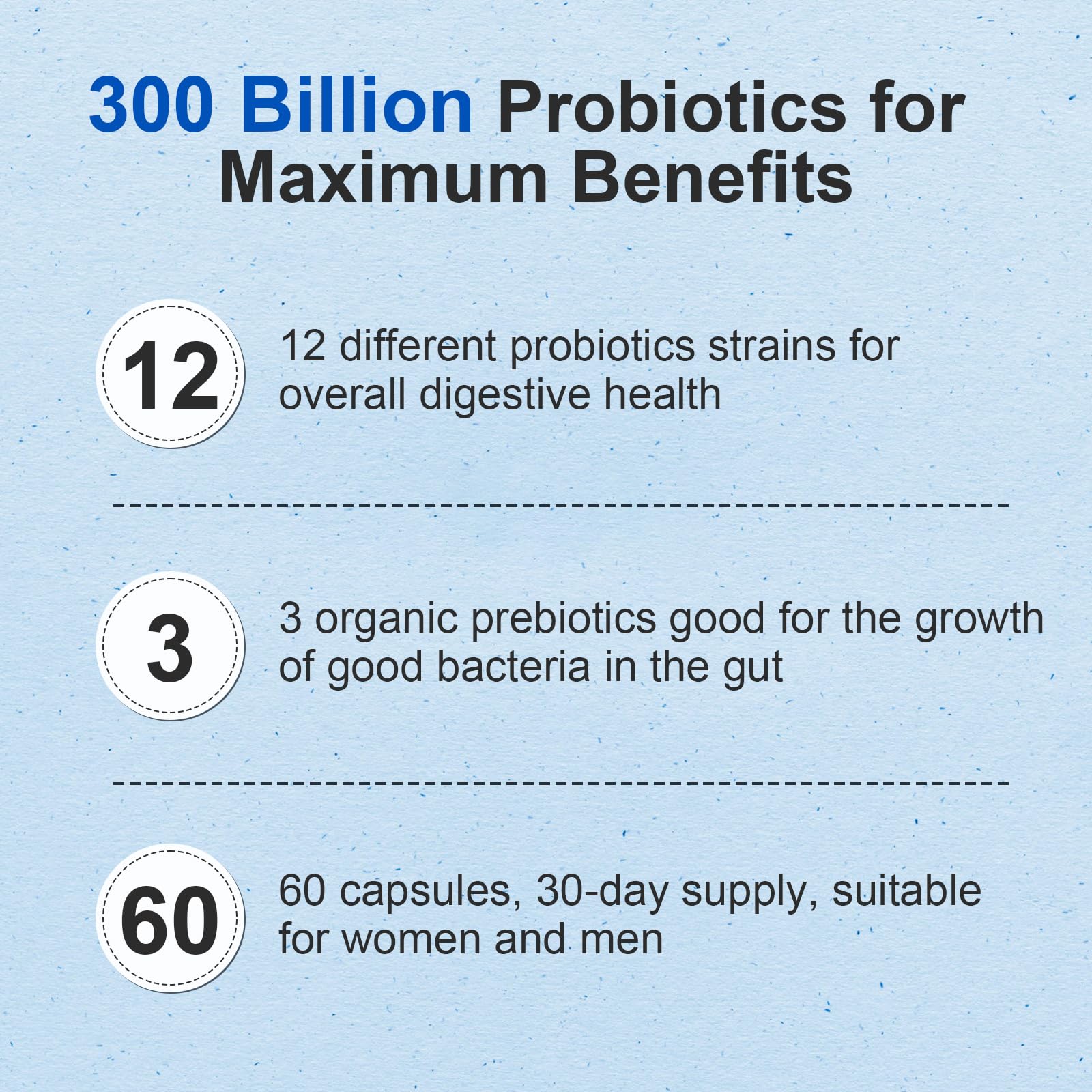 Linkvibe Probiotic Supplement 300 Billion CFU capsules in bottle