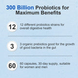 Linkvibe Probiotic Supplement 300 Billion CFU capsules in bottle