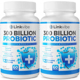 Linkvibe Probiotic Supplement 300 Billion CFU front view