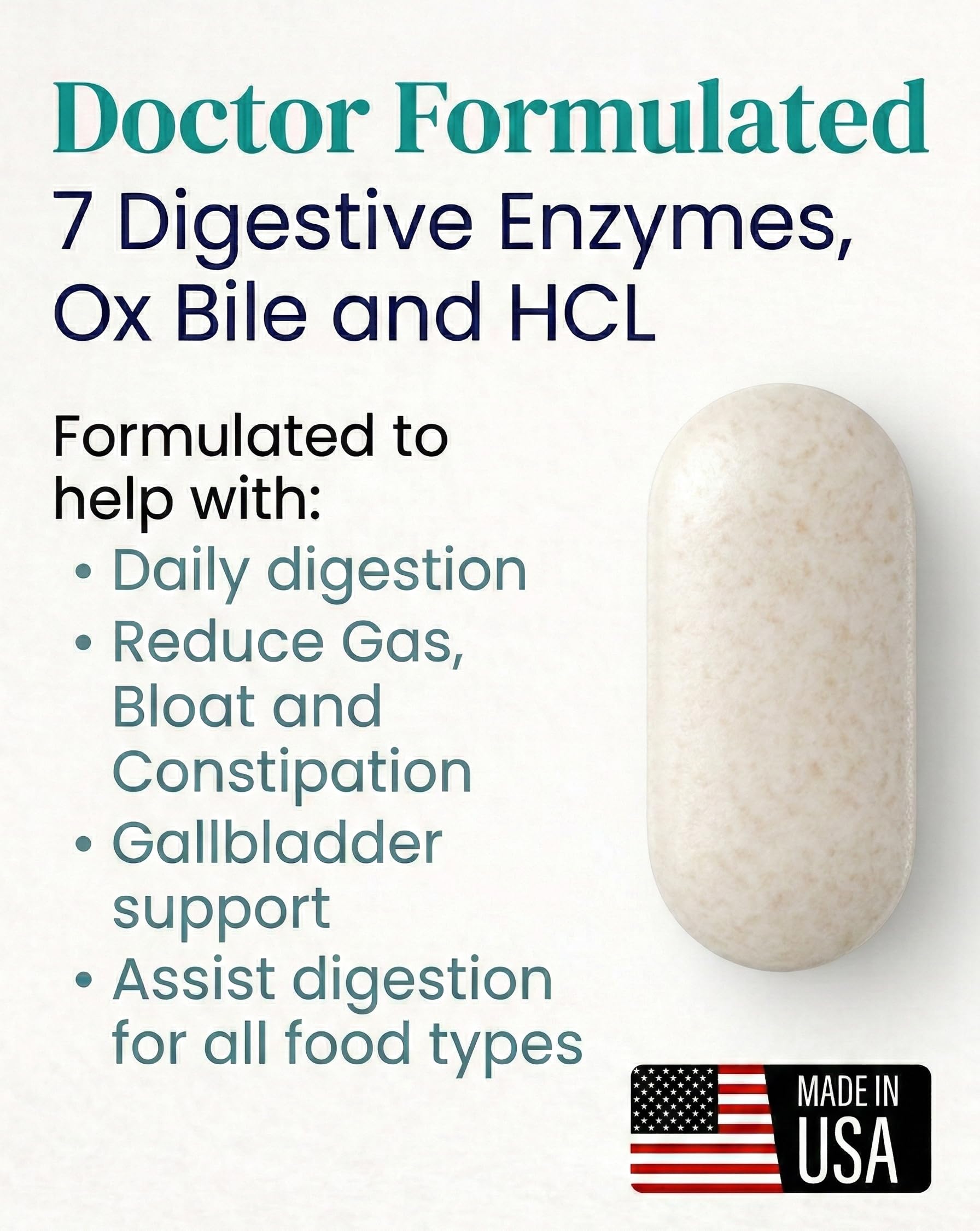 LionHeart Supplements Enzyme +7 90 Tablets ingredients list