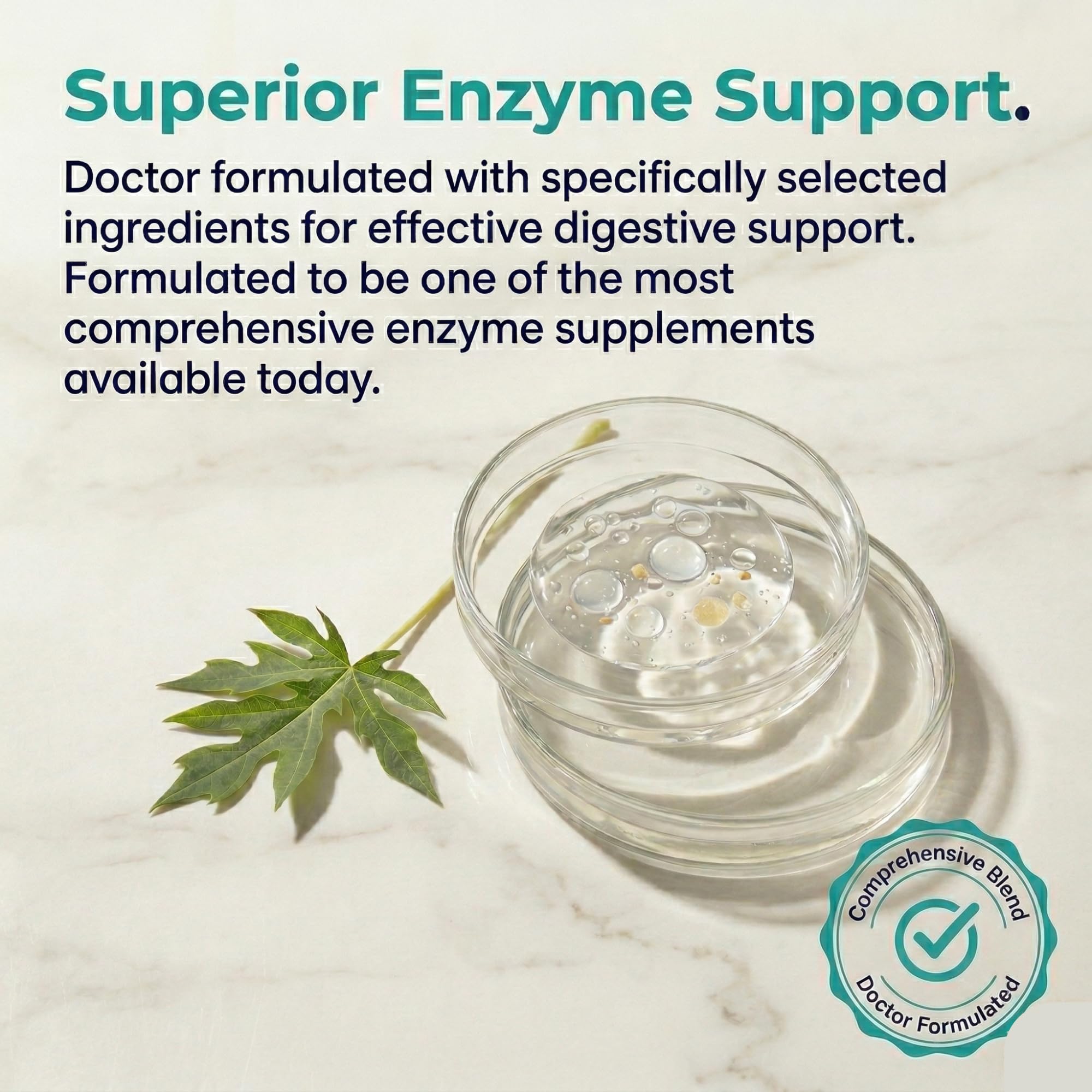 LionHeart Supplements Enzyme +7 90 Tablets on kitchen counter