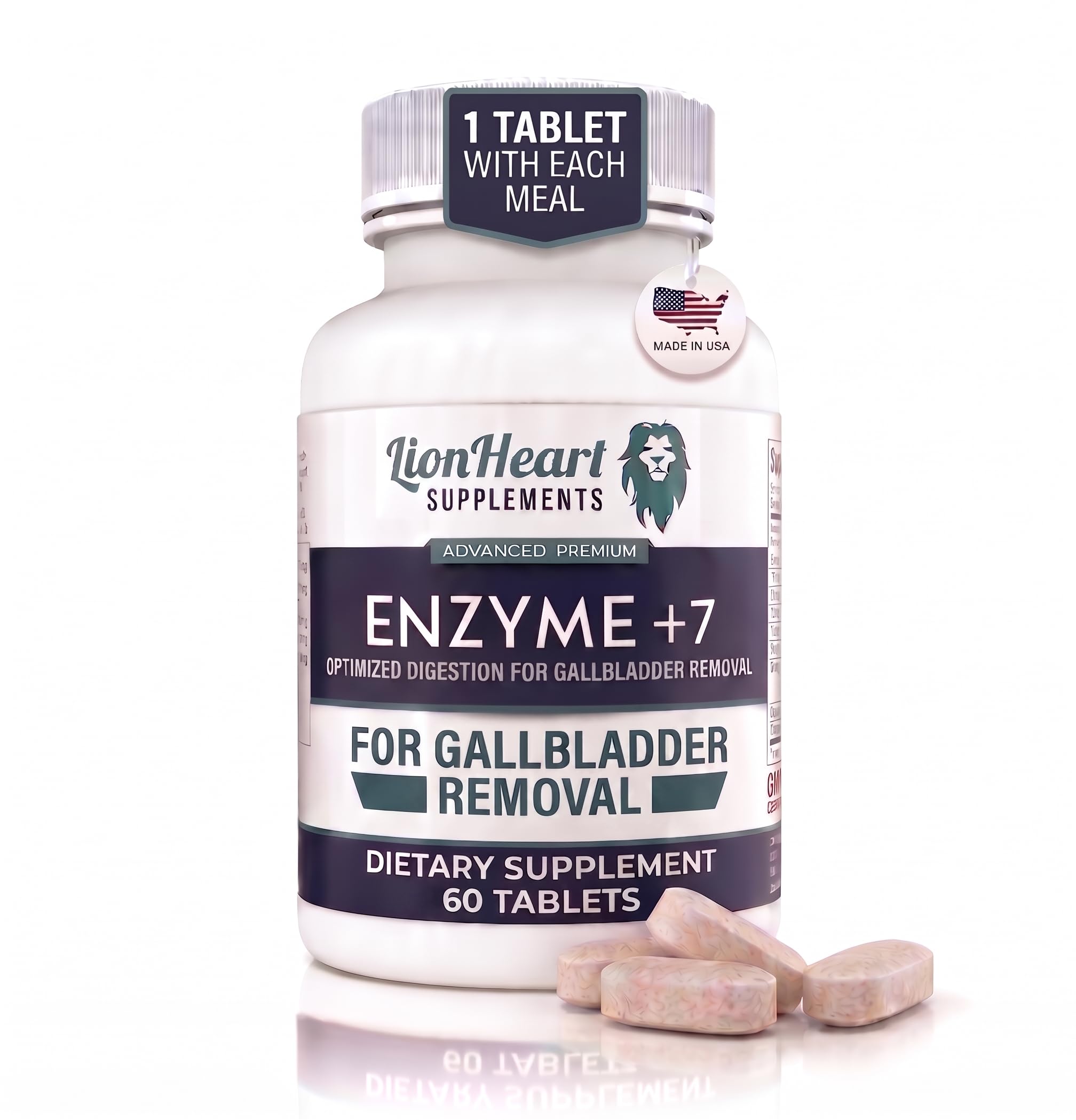 LionHeart Supplements Enzyme + 7 front view of packaging