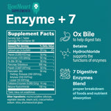 LionHeart Supplements Enzyme + 7 packaging on a wooden table