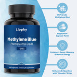 Liophy Methylene Blue Capsules side view showing capsule details