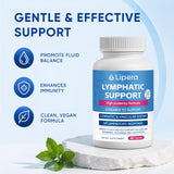 LIPERA LYMPHATIC Herbal Lymphatic Drainage Capsules with a glass of water