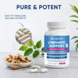 LIPERA LYMPHATIC Herbal Lymphatic Drainage Capsules with a measuring spoon