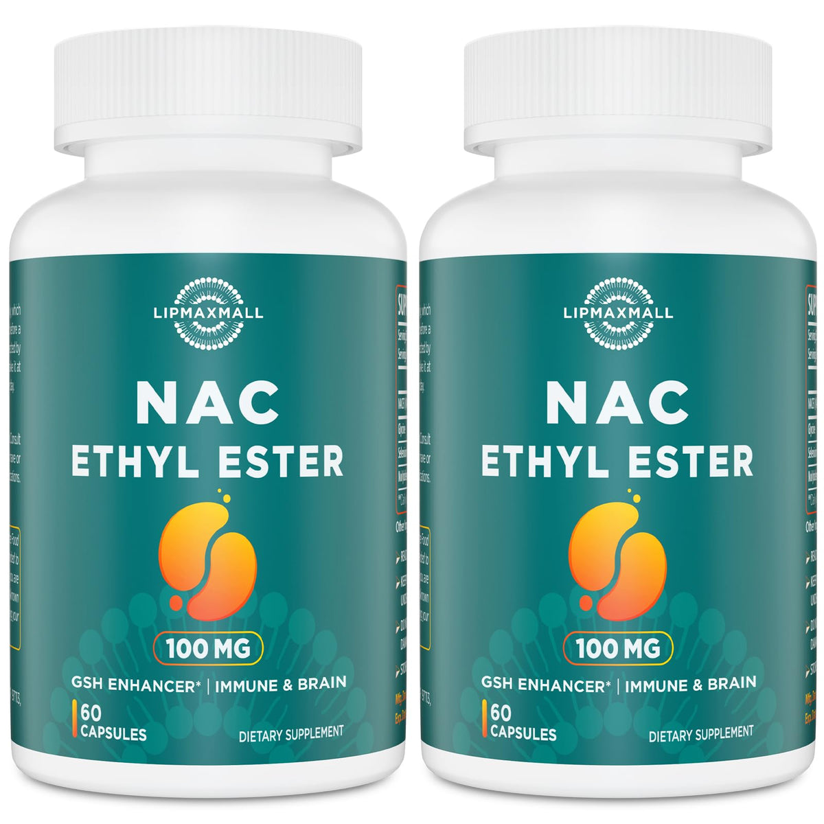 lipmaxmall N-Acetyl-L-Cysteine Ethyl Ester 600mg capsule front view