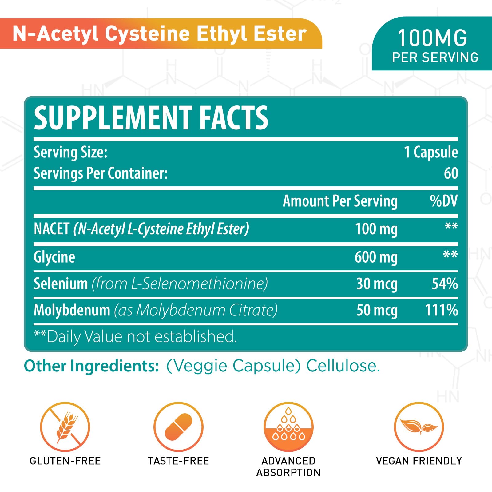 lipmaxmall NACET Supplement side view showing capsule details