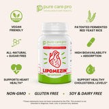 LIPOMEZIN Cholesterol Support Capsules 700mg side view