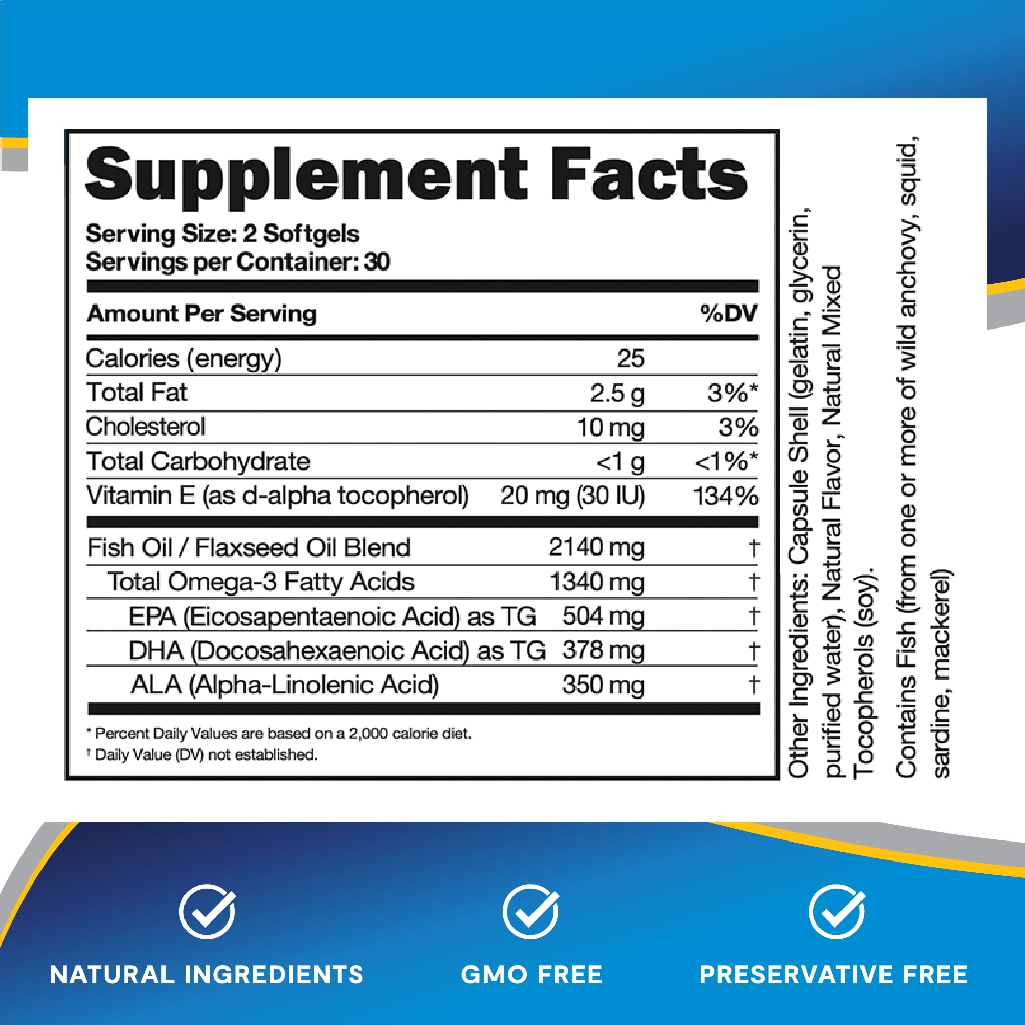Lipotriad Visionary Eye Care Supplements back view with ingredients
