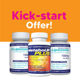 Lipozene Fat Burner Bundle back view showing ingredient list