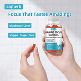 Liqherb Focus & Energy Gummies in a hand