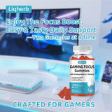 Liqherb Focus & Energy Gummies on a gaming desk