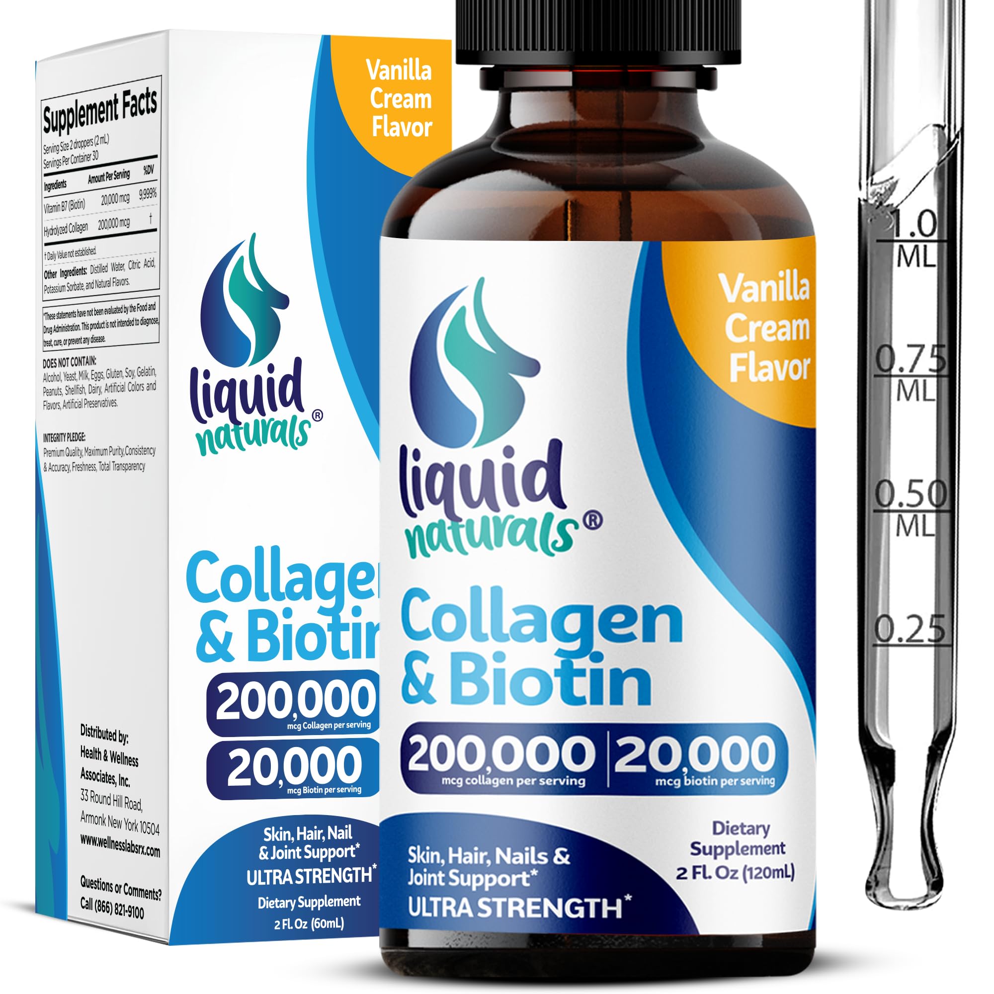 Liquid Naturals Collagen Supplement 132g bottle front view