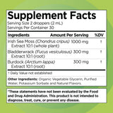 Liquid Naturals Sea Moss Drops 227g bottle side view