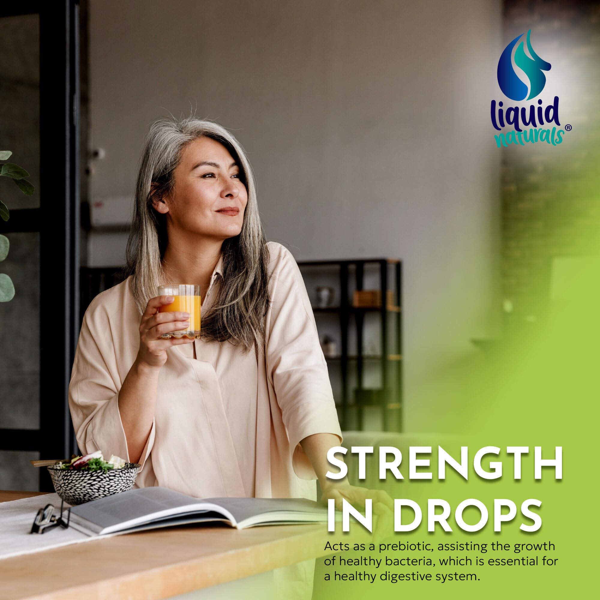 Liquid Naturals Sea Moss Drops 227g on a kitchen counter