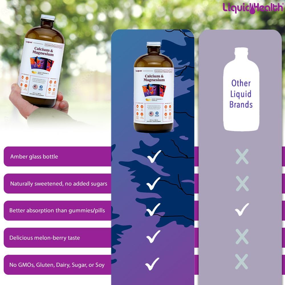 LIQUIDHEALTH Calcium & Magnesium Liquid Supplement lifestyle scene