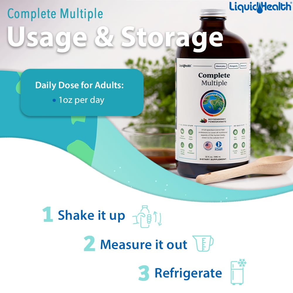 LIQUIDHEALTH Complete Multiple Liquid Multivitamin measuring spoon