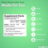LIQUIDHEALTH Nascent Iodine Drops 259g label close-up