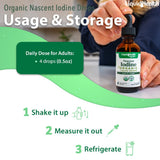 LIQUIDHEALTH Nascent Iodine Drops 259g packaging