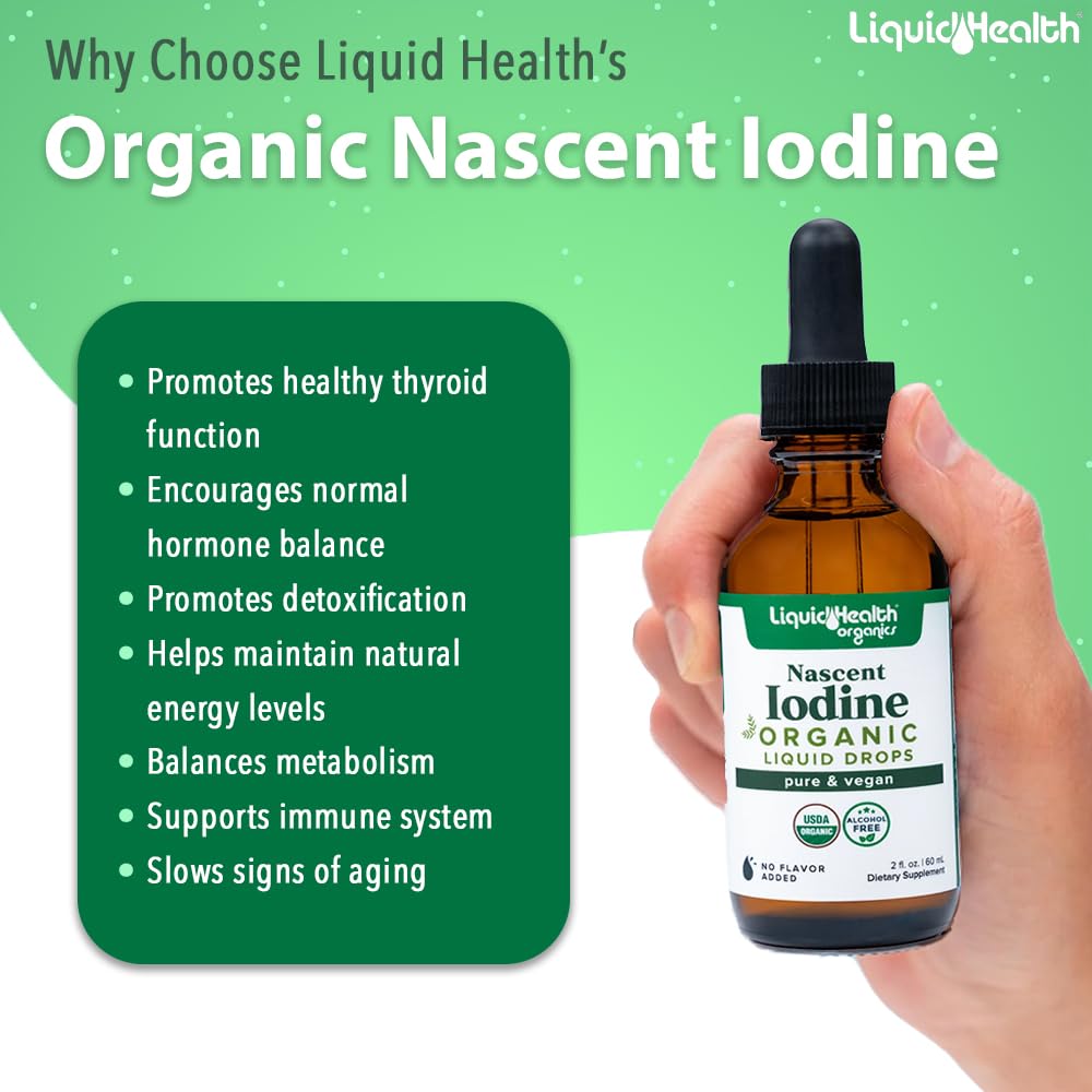 LIQUIDHEALTH Nascent Iodine Drops 259g side view