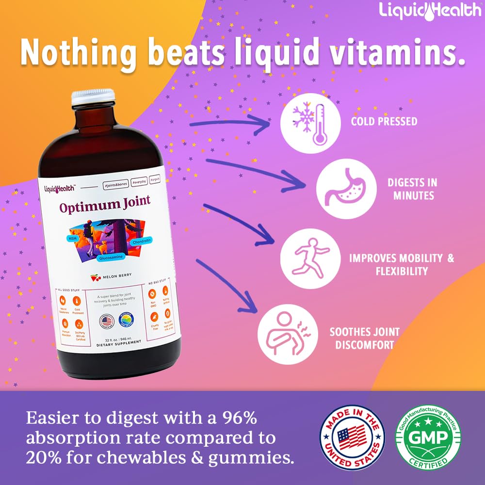 LIQUIDHEALTH Optimum Joint Liquid Supplement back view