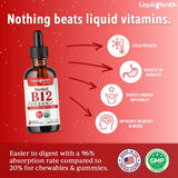 LIQUIDHEALTH Organic Vitamin B12 Drops 5000 mcg bottle with dropper