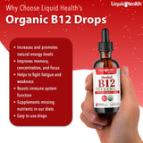 LIQUIDHEALTH Organic Vitamin B12 Drops 5000 mcg side view