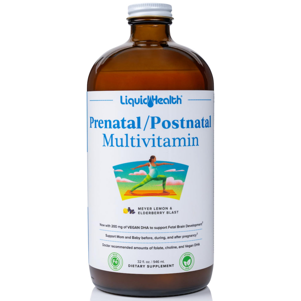 LIQUIDHEALTH Prenatal/Postnatal Liquid Multivitamin 32 oz front view