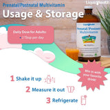 LIQUIDHEALTH Prenatal/Postnatal Liquid Multivitamin 32 oz with measuring spoon