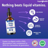 LIQUIDHEALTH Sleep Well Melatonin Drops 2 Fl Oz bottle side view