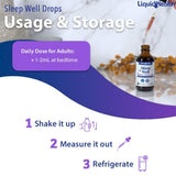 LIQUIDHEALTH Sleep Well Melatonin Drops 2 oz packaging