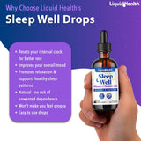 LIQUIDHEALTH Sleep Well Melatonin Drops packaging with dropper
