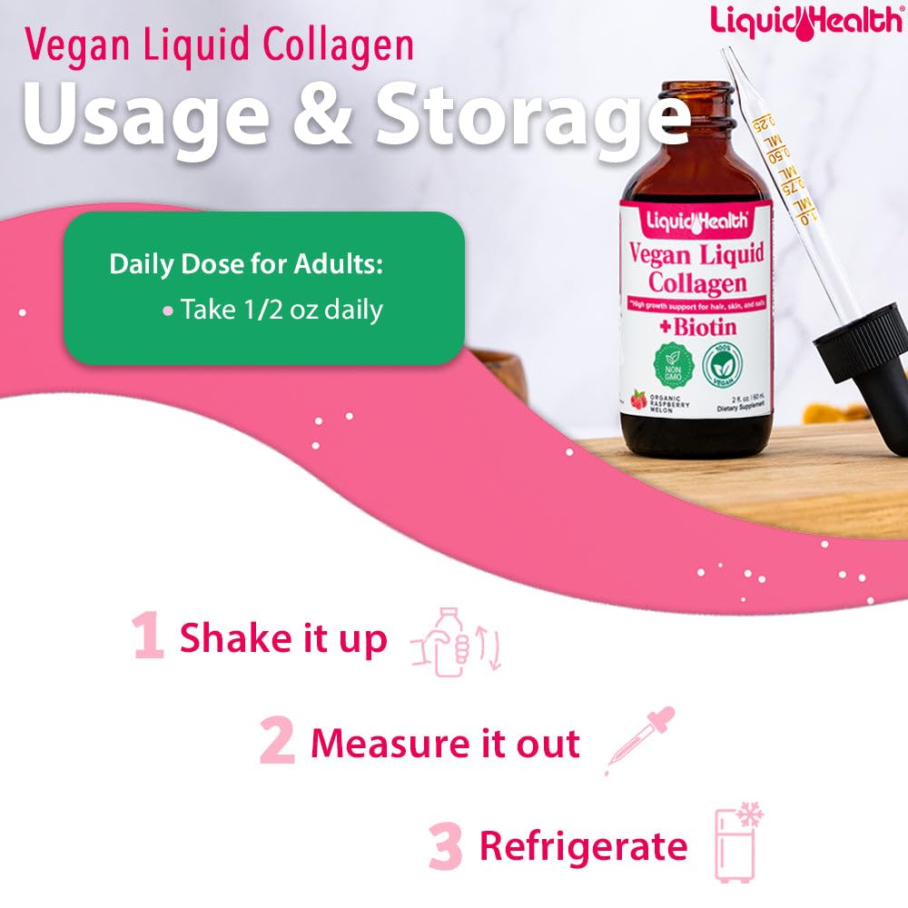 LIQUIDHEALTH Vegan Liquid Collagen Drops 390g back view
