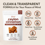 LIRAE Ceylon Cinnamon Softgels on a wooden table