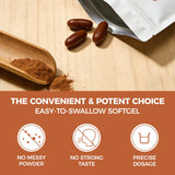 LIRAE Ceylon Cinnamon Softgels opened bottle showing softgels