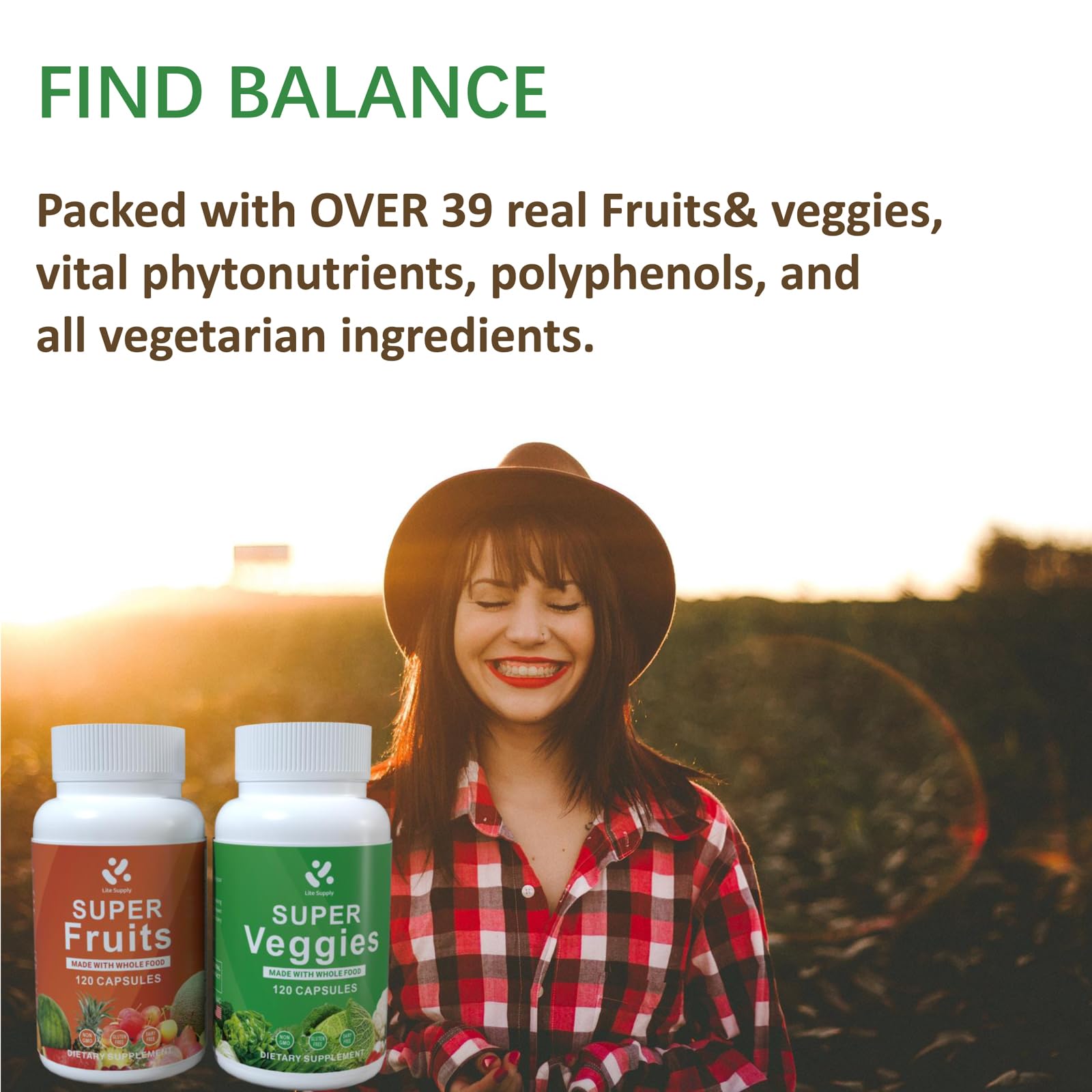 Lite Supply Fruits & Veggies Supplement nutritional information