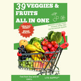 Lite Supply Fruits & Veggies Supplement side view showing capsule count