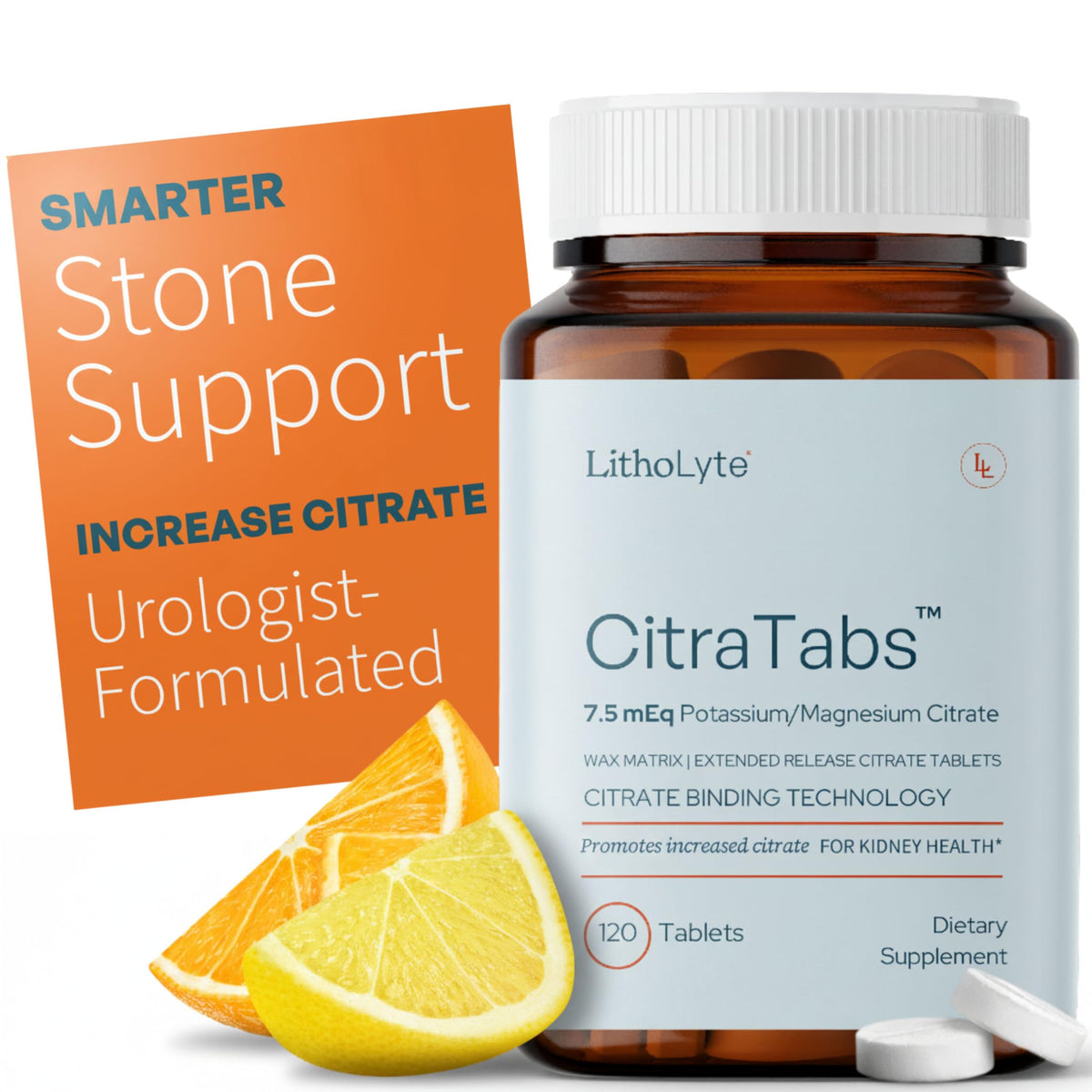 LithoLyte CitraTabs bottle front view with label