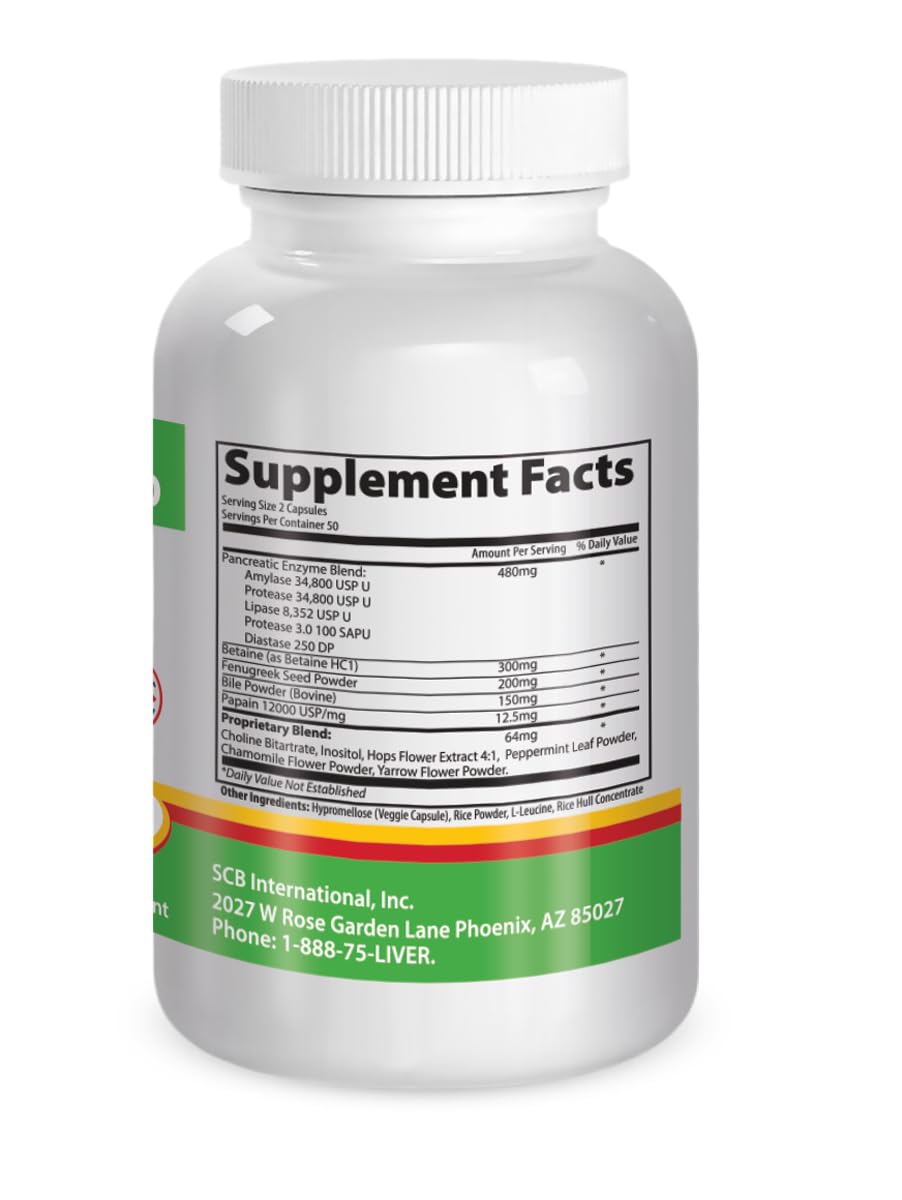 Livatone Super daily Enzyme Capsules in packaging on a table