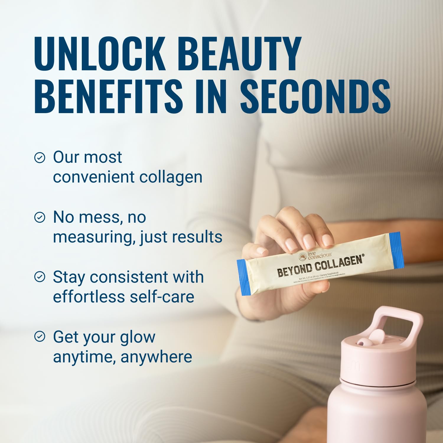 Live Conscious Beyond Collagen Powder ingredients list on packaging